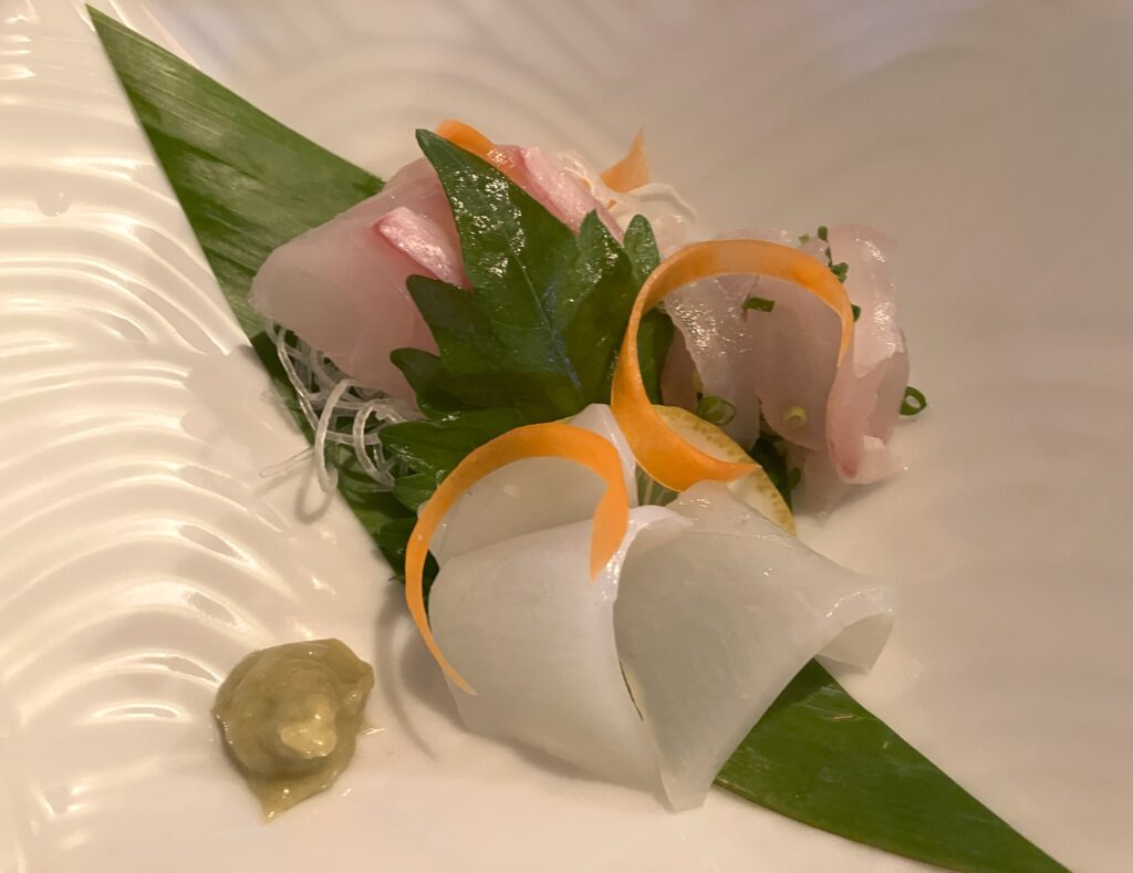 おなが鯛とソデイカのお刺身