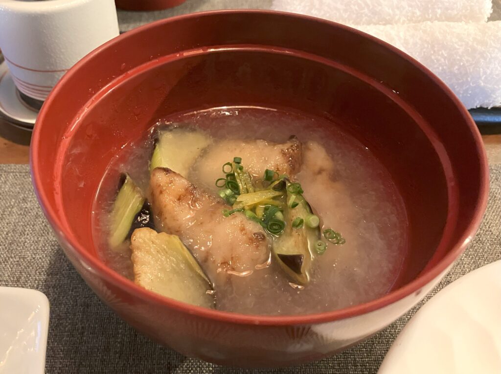 アカムツとなすのみぞれ煮