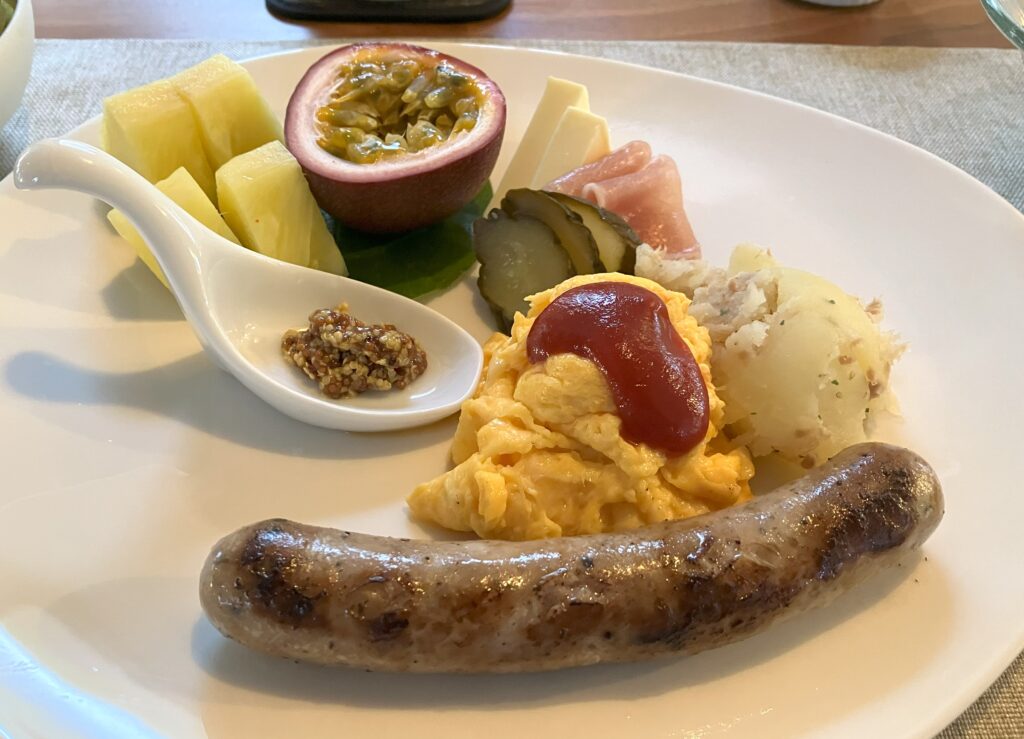 朝食の果物